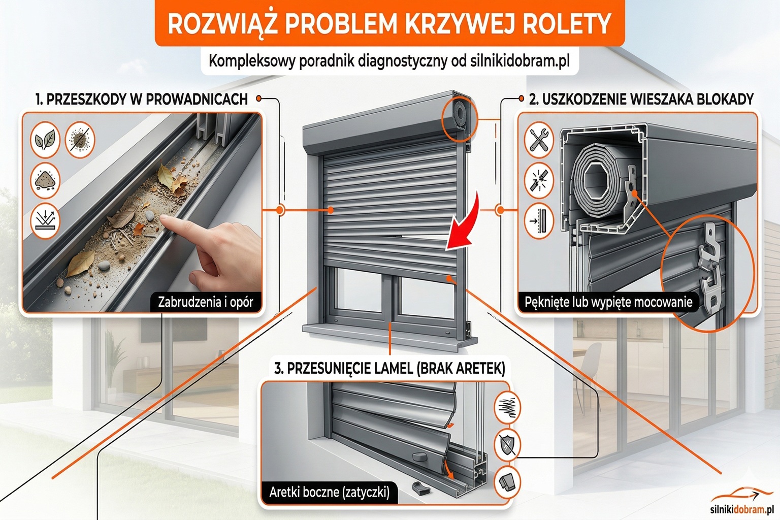 Roleta opuszcza się krzywo – co sprawdzić i jaka może być przyczyna?